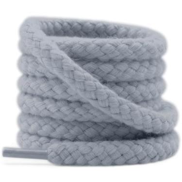 Imagem de YJRVFINE Cadarços grossos de corda redonda: cadarços grossos para tênis - 2 pares, Azul ardósia 33, 47 inch (120CM)