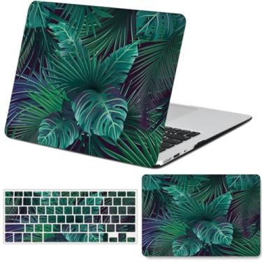 Imagem de FFBOFFC Capa para laptop compatível com MacBook Air de 13,6 polegadas 2025-2022 modelo A2681 M2 A3113 M3 A3240 com tela de retina líquida e Touch ID, capa rígida de plástico gráfico e película de