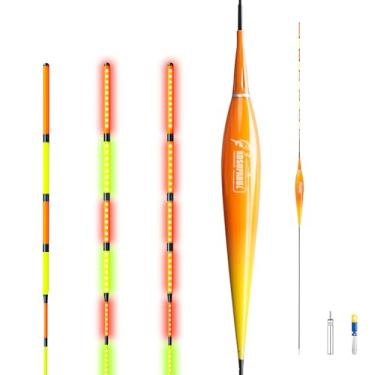 Imagem de Sovietiep Bobbers de pesca, boias de pesca, boias de pesca, boias que brilham no escuro, boias deslizantes para pesca, equipamento de pesca diurna ou noturna, águas paradas profundas (3-6 metros)