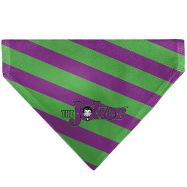 Imagem de Bandana para animais de estimação DC Comics com logotipo do título do Coringa e faixa verde roxa gola única