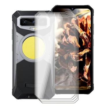 Imagem de WXPPJ [Pacote com 4 películas protetoras de tela compatíveis com Fossibot F102 (6,5 polegadas), [suporte para impressão digital] [antiarranhões] [sem bolhas] Película de vidro temperado HD transparente para Fossibot F102.