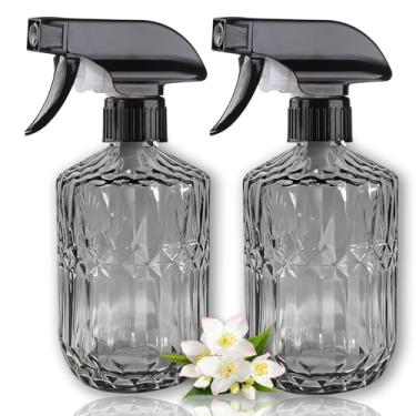 Imagem de Frasco de spray portátil de vidro, spray de garrafa de água recarregável de 425 g, bico ajustável reutilizável, borrifador de plantas para interior, spray de plantas para cabelo, limpeza, jardinagem