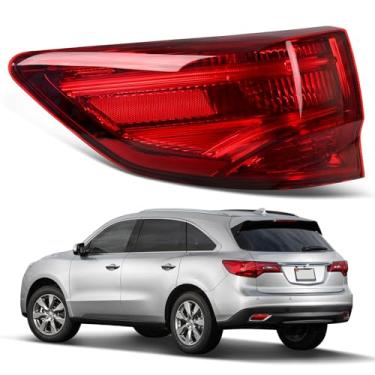 Imagem de KNSPEC Conjunto de luz traseira compatível com Acura MDX 2014 2015 2016 2017 2018 2019 2019 2020, lâmpada traseira externa esquerda lado do motorista 33550TZ5A02 AC2804103 (14-20 MDX lado esquerdo do