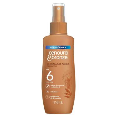 Imagem de Bronzeador Cenoura e Bronze FPS 6 com Cor Spray 110ml