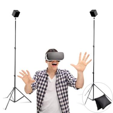 Imagem de Skywin Suporte De Tripé VR Suporte De Sensor Compatível Com HTC Vive E Estação Base Para Sensores Vive Ou Oculus Rift Constellation (2-Pack)