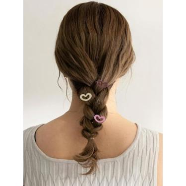 Imagem de 18 peças de grampo de cabelo de coração de plástico e resina, grampo de cabelo colorido, acessórios de cabelo elegantes para mulheres, estilo e maquiagem, acessórios finos grossos, 23,5 x 42,5 ~ 43 x