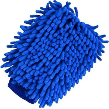Imagem de Luva de Microfibra Premium para Lavagem de Superficie, Azul, Tamanho Pequeno, Alta Absorção, Material Antirrisco, Ideal para Limpeza de Carros Motos Bicicleta Fogão Geladeira Box