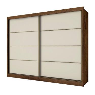 Imagem de Guarda Roupa Sevilha 2 Portas 100% Mdf Mademarcs Brauna-off White-brauna