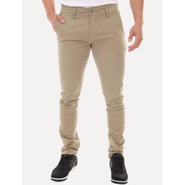 Imagem de Calça Tommy Hilfiger Masculina de Sarja Brooklyn Caqui Escuro Tamanho 