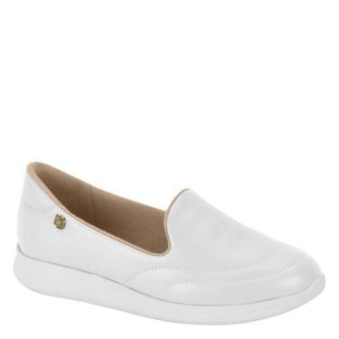 Imagem de Tênis Feminino Ortopédico Calce Fácil Modare Conforto Casual, Branco, 