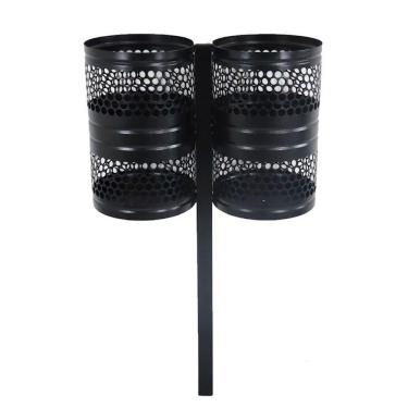 Imagem de Lixeira Grécia Dupla De Parques Calçada Rua Tela Moeda 120cm