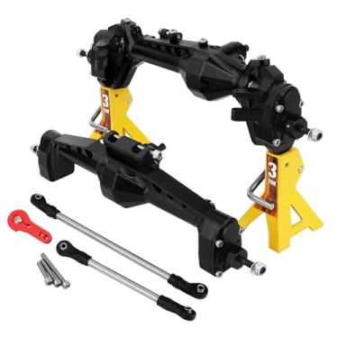 Imagem de Pothyes Eixo portal de deslocamento CNC com suporte de elo ajustável para equipamentos de trapaceiro de 1/10 RC Crawler Axial SCX10 III AXI03029 AR45P Rock Buggy LCG Chassis Cheater Rigs -516SDF
