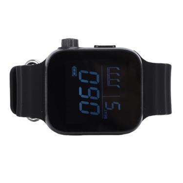 Imagem de RiToEasysports Relógio Metrônomo 40-240 BPM Vibração Tátil Silenciosa Ajustável para Músicos e Fitness, Recarregável Com Display LCD, Padrões de Ritmo para Corrida de Prática de Bateria de Piano de