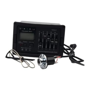 Imagem de JWQFBC Pré-amplificador de 5 Bandas para Violão, Afinador Digital com Mistura Cromática, Captador Piezoelétrico, Controle de Volume, com tampa de rosca traseira