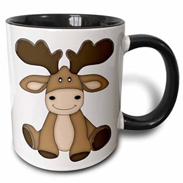 Imagem de 3dRose Boneca fofa com uma caneca de laço, 325 ml, preta