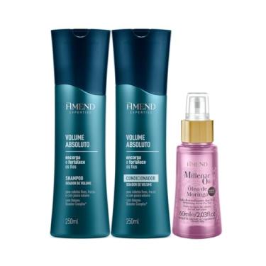 Imagem de Amend Expertise Volume Absoluto Shampoo 250ml + Condicionador 250ml + Millenar Oil Moringa 60ml