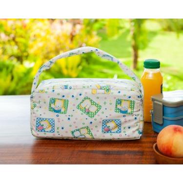 Imagem de Bolsa Frasqueira Térmica Bebê e Infantil 2,78 Litros Impermeável Estojo Amarelo Urso