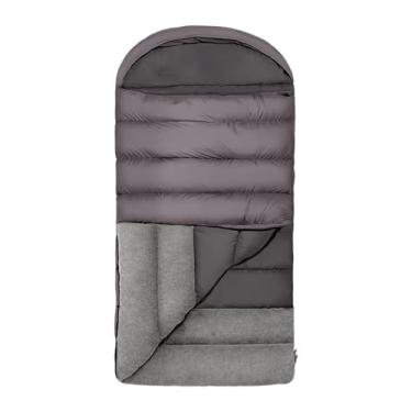 Imagem de Pegciuho Saco de dormir portátil leve quente para altos para homens mulheres com capuz tempo frio para acampamento viajar ao ar livre mochila, Cinza 2.5kg