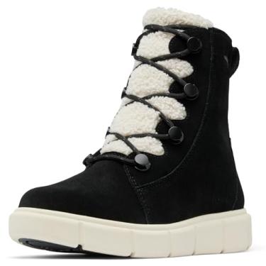 Imagem de Sorel Bota de neve feminina Explorer Iii Joan Cozy impermeável, Preto/Giz, 35