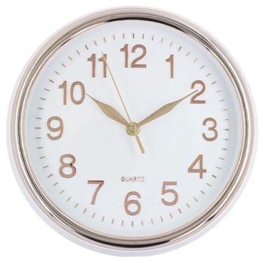 Imagem de Relógio De Parede Decoração 30Cm Luxo Moderno Rose Gold