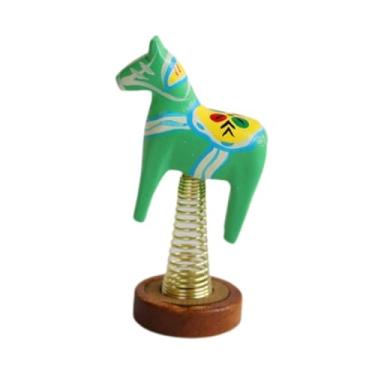 Imagem de Wswqop Decoração para painel de carro, decoração de cavalo de balanço, acessórios divertidos, estátua de animal fofo, ornamento para interior de carro, Verde