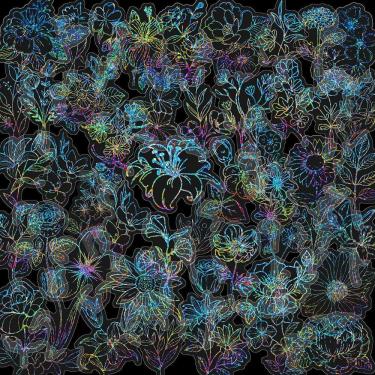 Imagem de Adesivos Christmas Glitter 100 peças de vinil transparente a laser