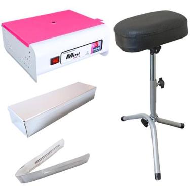 Imagem de Kit Manicure Carrinho Auxiliar 2 Bdj Estufa Mini Colors - Odontécnica,