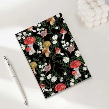 Imagem de Caderno Mushroom, caderno A5 para anotações de escritório, agenda de 21 x 14,7 cm, agenda, diário de viagem
