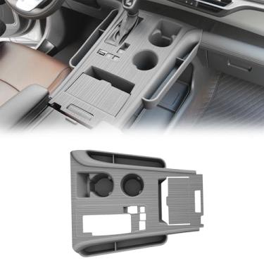 Imagem de Arcoche Capa de console central com organizador para Toyota Sienna 2021-2026 Painel de mudança de marcha de controle central moldura de painel de silicone (cinza)