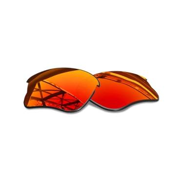 Imagem de SmartVLT Lentes de reposição masculinas Fire Red para óculos de sol Oakley Flak Jacket