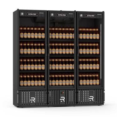 Imagem de Visa Cooler Extra Frio 3 Portas Vidro Aquecido Preto Vcef3p 220V Refrimate