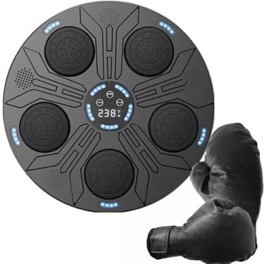 Imagem de Máquina de Boxe Eletrônica Inteligente com Sensor – Painel LED com 9 Alvos Interativos para Parede