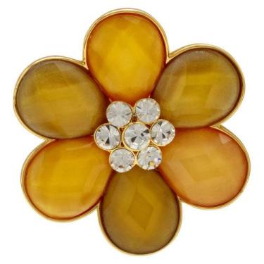 Imagem de Broche Strass Flor BRG0068 - Akasaki, Dourado
