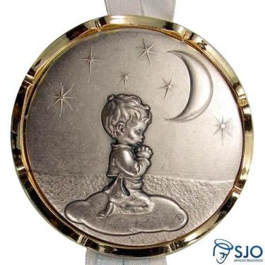 Imagem de Medalhão de Berço Menino Orando - SJO Artigos Religiosos