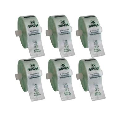 Imagem de Caixa big c/ 6 bobinas saquinhos higiênicos biodegradáveis pega caca -