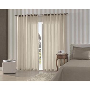 Imagem de Cortina Rústica 2,60 x 1,70 Pantex Bella Janela, Areia