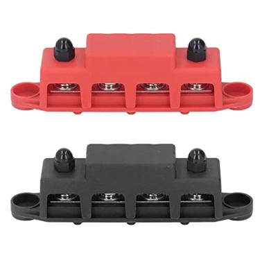 Imagem de Karlak Bloco de Distribuição de Energia M8 Parafuso 4 Barra de Barramento Terminal, Armazenamento Organizado e Seguro para Barco Automotivo, Baixa Resistência e Trabalho Confiável 250A