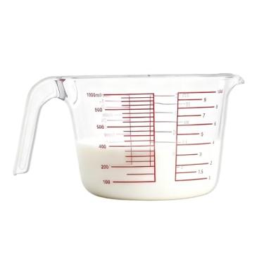 Imagem de Copos medidores de vidro, jarro de medição métrico-imperial com balança - copo medidor doméstico, para assar, cozinhar, casa, apartamento, restaurante, sala de jantar, bebidas, sobremesa, pastelaria