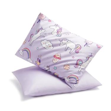 Imagem de TILLYOU Fronhas infantis para viagem de 33 x 45 cm, pacote com 2, fronhas infantis laváveis na máquina com fecho de envelope, pônei