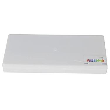 Imagem de Caixa de tinta de pigmento quadrada Paleta de mistura de cores de plástico de alta qualidade para artistas de pintura acrílica de guache aquarela 24 grades ou 36 grades branco (caixa rígida de 24