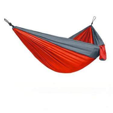 Imagem de Rede De Dormir Em Nylon, Adequada Para Acampar, Pescar, Usar Na Fazenda E Aventuras Ao Ar Livre(LARANJA)