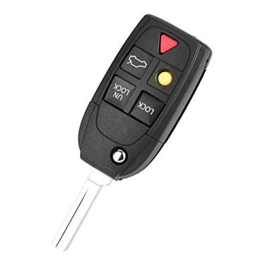 Imagem de Cryfokt Apto para S60 S80 V70 Xc70 Xc90 Chave Escudo Abs Material Resistente Ao Desgaste Cor Preta 2000-2013