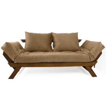 Imagem de Sofá Japão Futon Acquablock Madeira Cor Imbuia D33 - Fendi