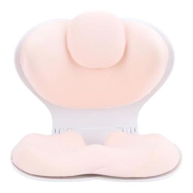 Imagem de aqxreight Almofada de Cadeira Ergonômica Dobrável Almofada de Assento de Apoio Lombar para Cadeiras de Escritório Longas Sentadas Armazenamento Cinza Escuro para você No Escritório Dobrável (Rosa
