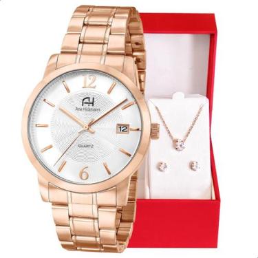 Imagem de Relógio Feminino Champion Ana Hickmann Analógico Rosé AH29016Z Calendá