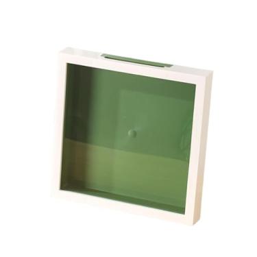 Imagem de Baoblaze Moldura tipo caixa para fotos, ideal para guardar lembranças, leve, compacta e multifuncional, com compartimento para ingressos de shows, Bege E Verde