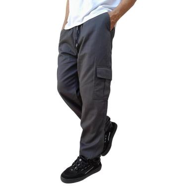 Imagem de Calça Cargo Juvenil Infantil 6 Bolsos Skatista Adolescente Via Lance-Masculino