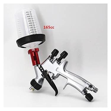 Imagem de Mini pistola de pistola de pulverizador Pistola de pulverizador de pistola de ar com 165 / 400cc pistola de pintura de pintura de tinta e adaptador 1.2mm bocal airbrush(165cc)