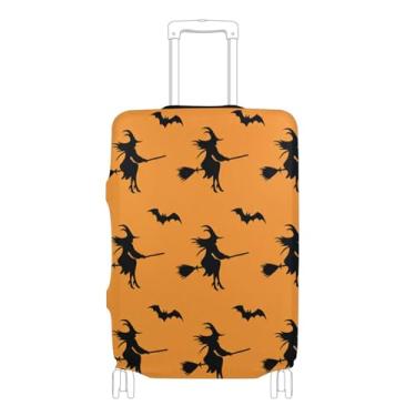 Imagem de Joisal Capas de bagagem para protetores de mala de Halloween, bruxas, preto, laranja, floral, essencial para férias, manga, P, serve para capa de 45 a 50 cm, Halloween Black Witches Laranja, L 26-28