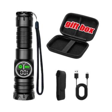 Imagem de Lanterna Tática LED Magnética Recarregável USB Super Potente Com Luz L